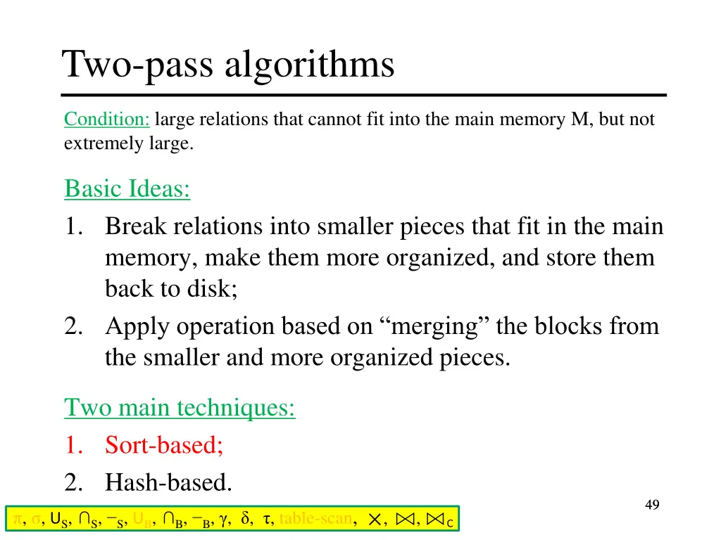 two pass algorithms 3