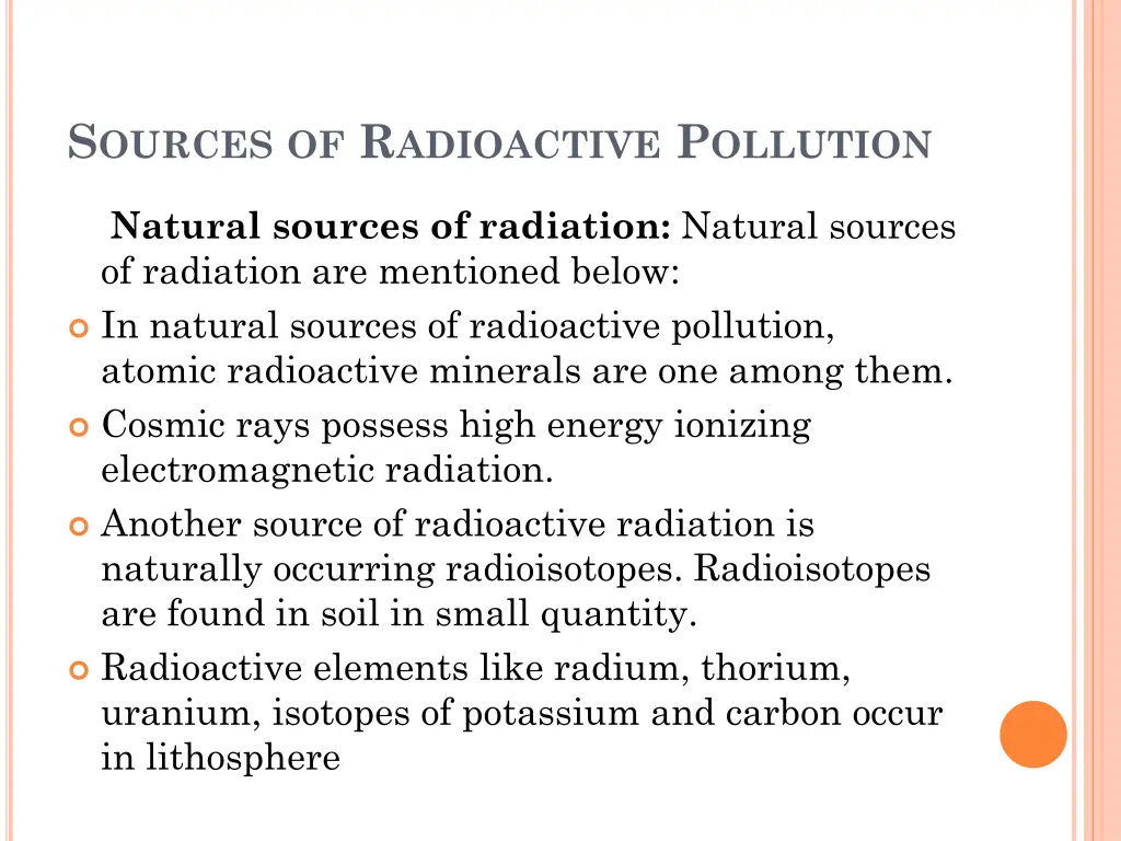 s ources of r adioactive p ollution