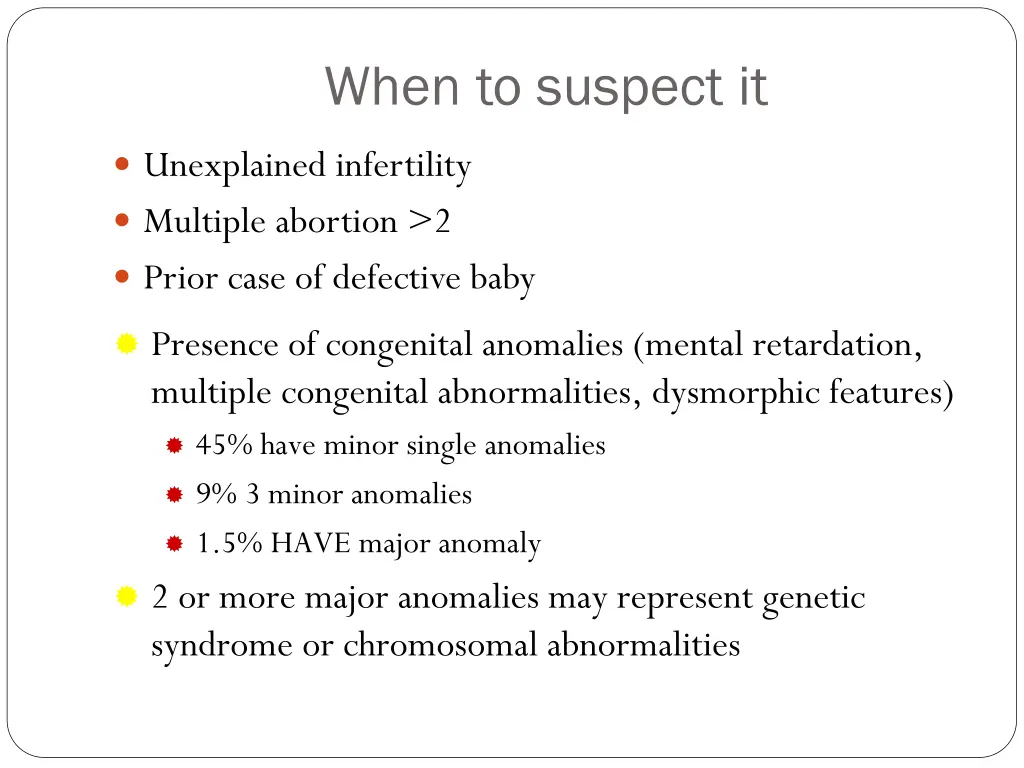when to suspect it