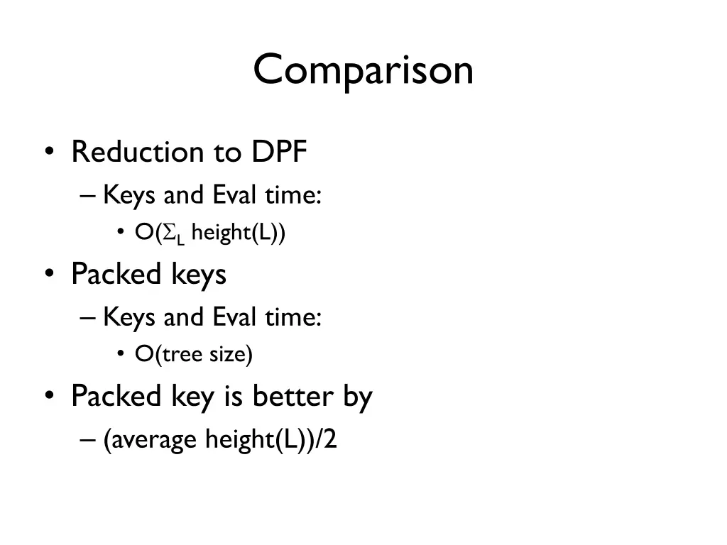 comparison
