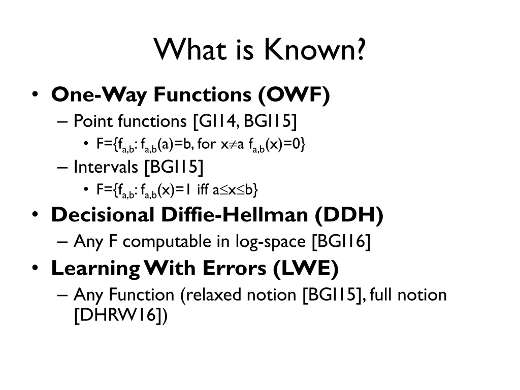 what is known