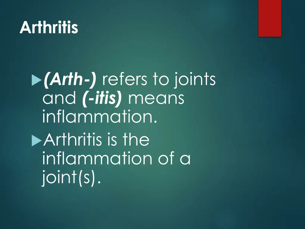 arthritis