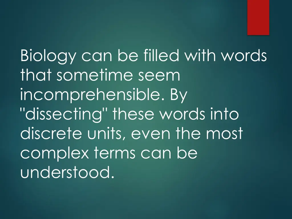 biology can be filled with words that sometime