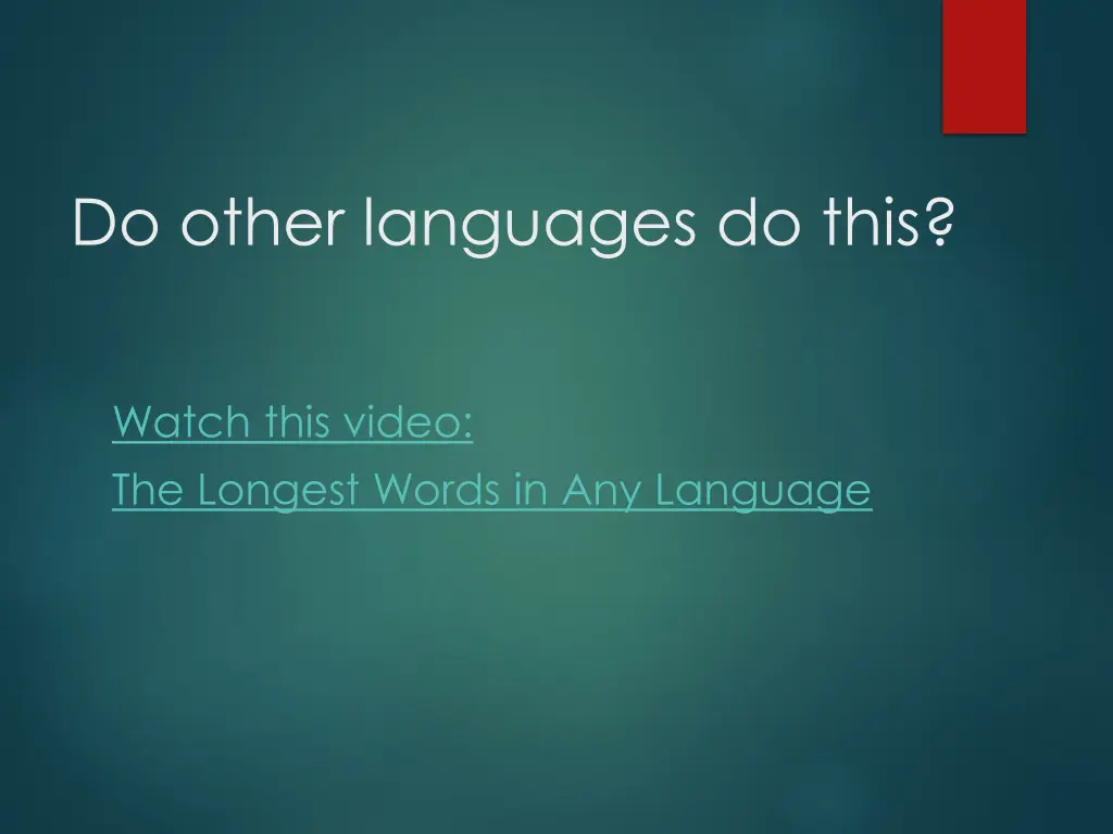 do other languages do this