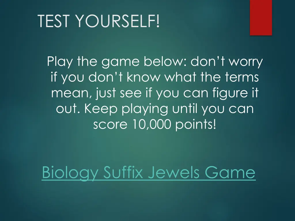 test yourself
