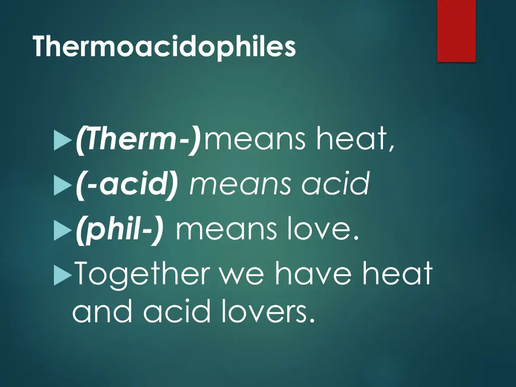 thermoacidophiles