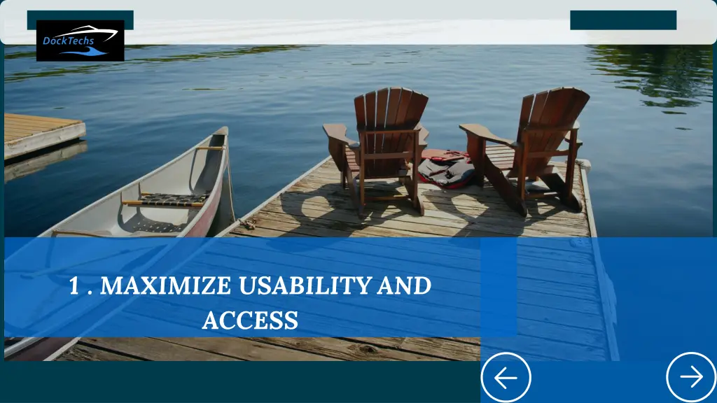 1 maximize usability and access
