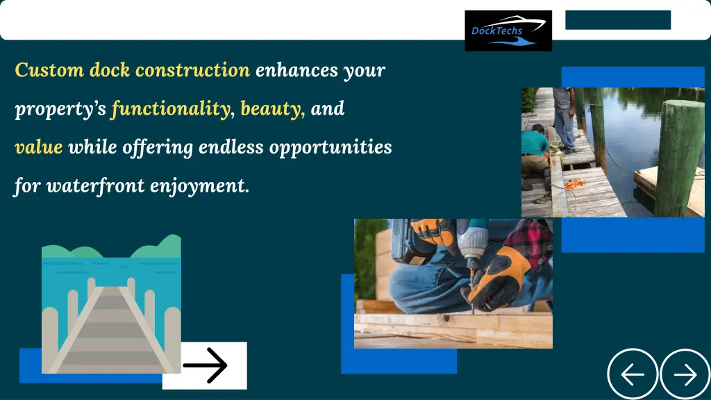 custom dock construction enhances your