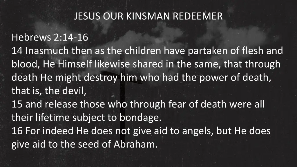 jesus our kinsman redeemer 1