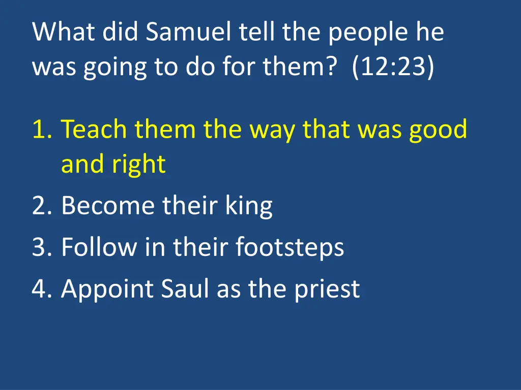 what did samuel tell the people he was going 1