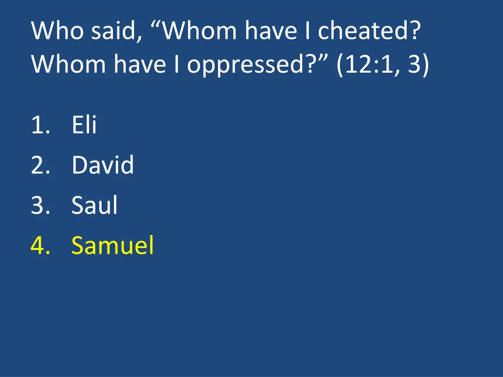 who said whom have i cheated whom have 1