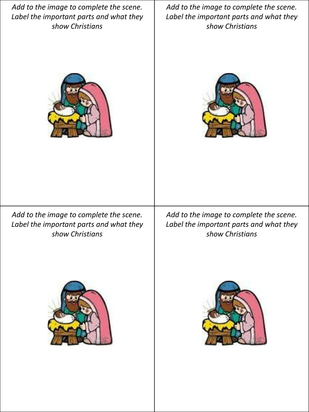 add to the image to complete the scene label