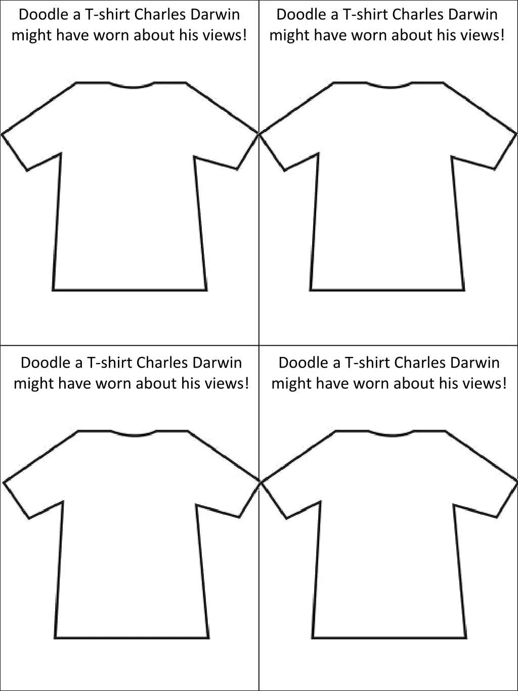 doodle a t shirt charles darwin might have worn