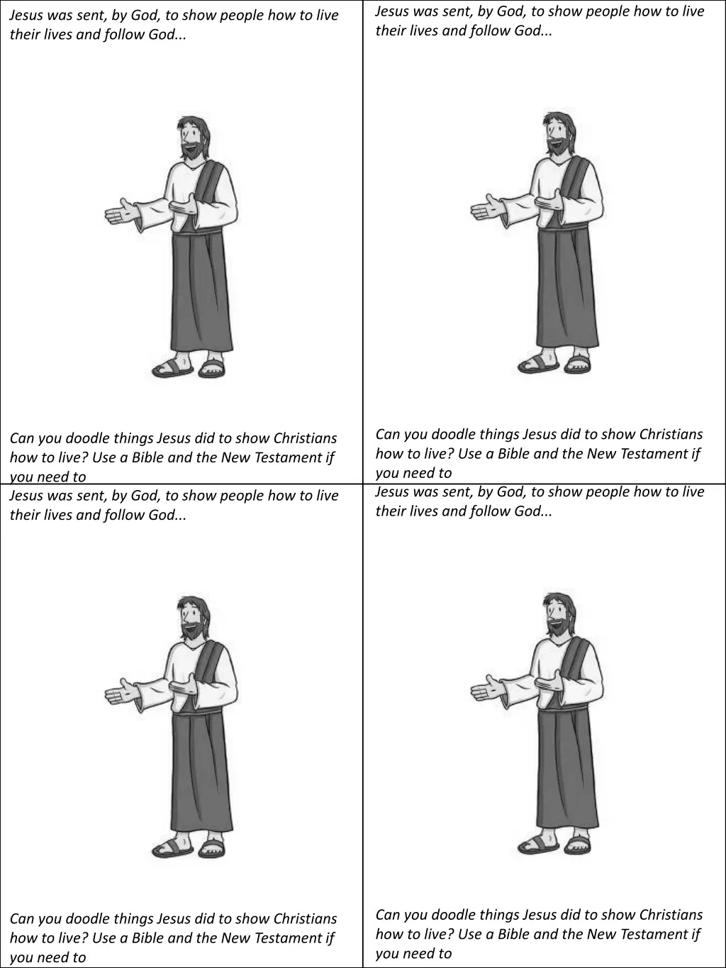 jesus was sent by god to show people how to live