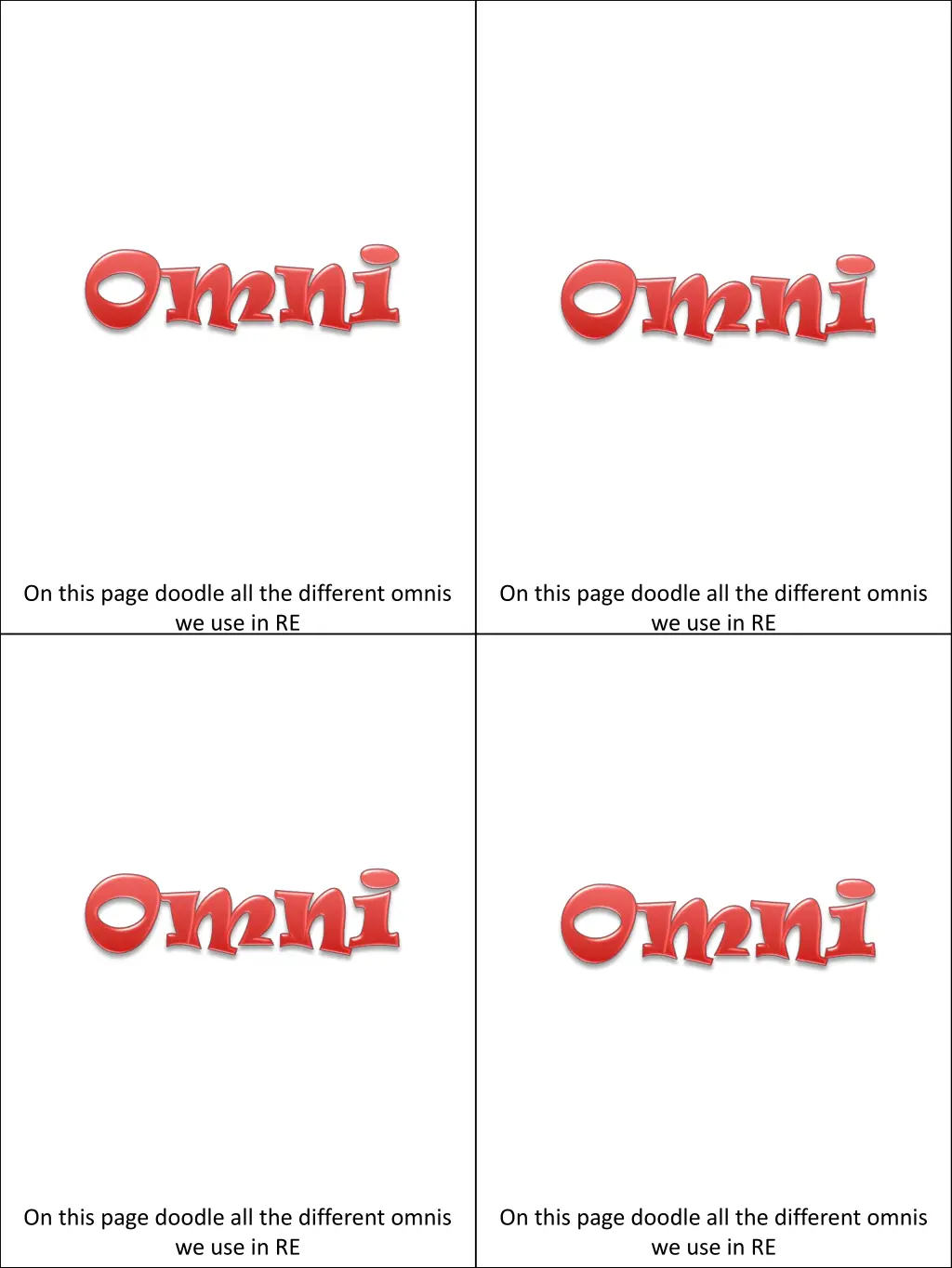 on this page doodle all the different omnis