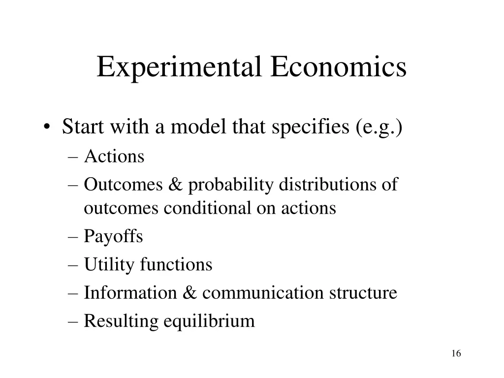experimental economics