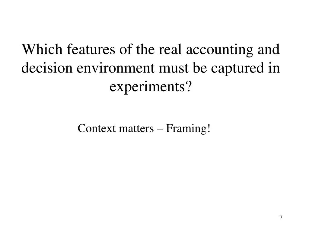 which features of the real accounting