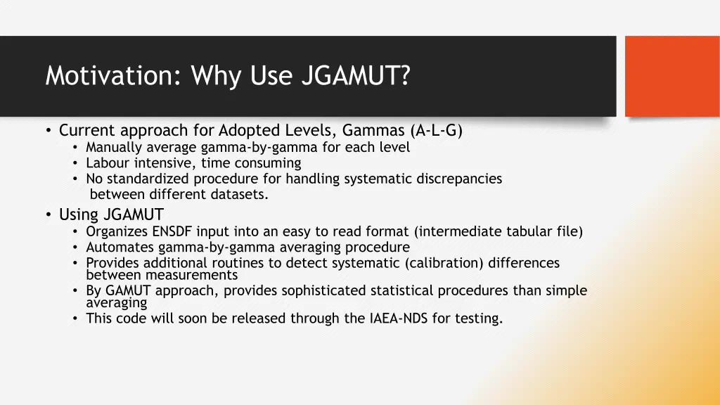 motivation why use jgamut
