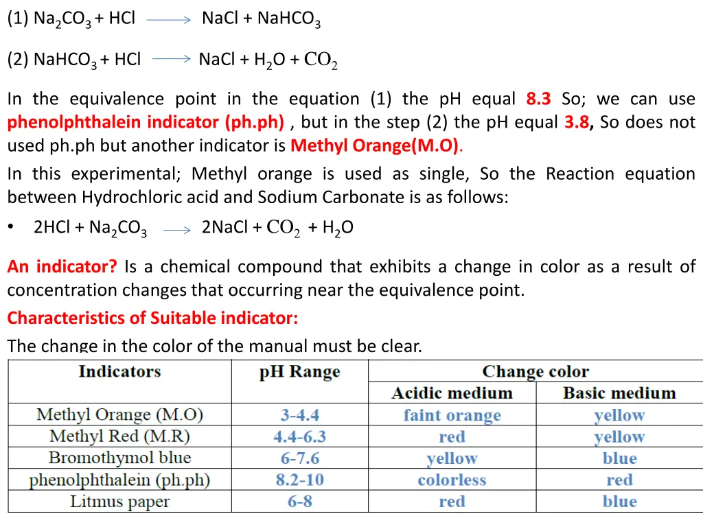 1 na 2 co 3 hcl