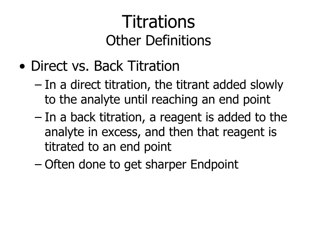 titrations other definitions 1