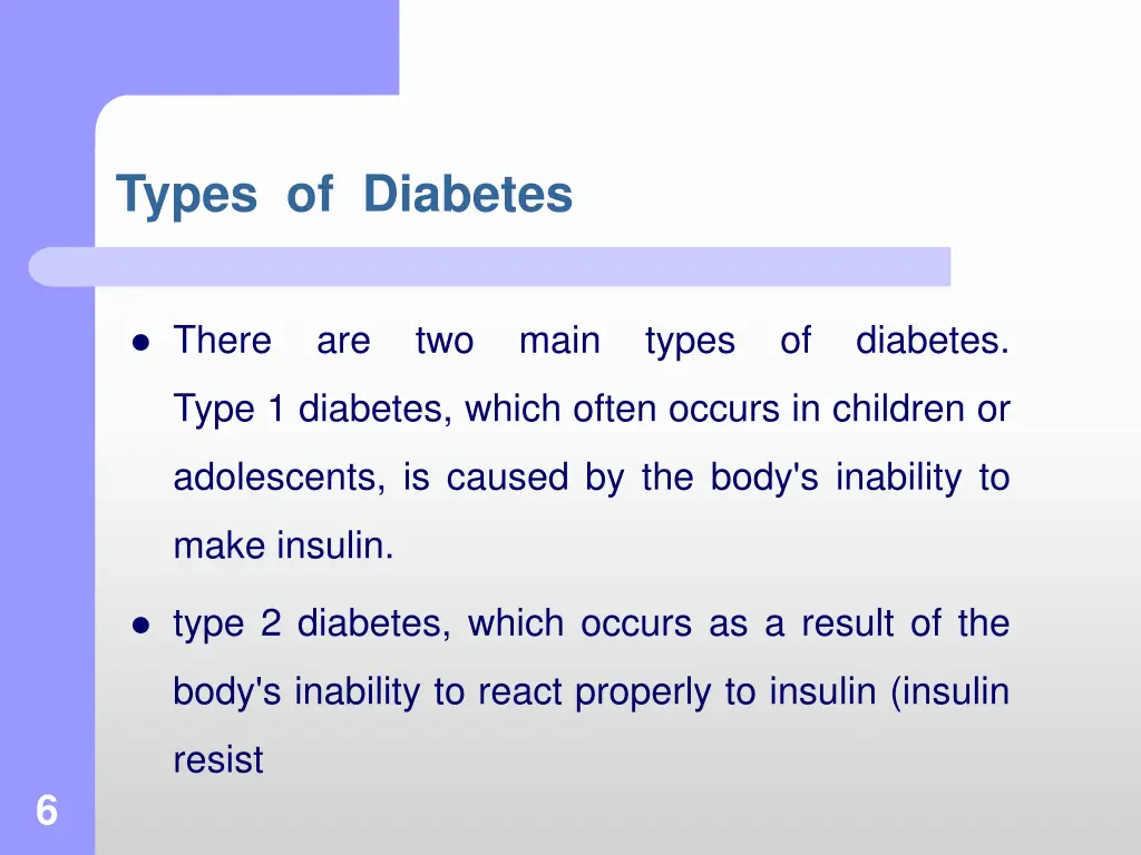 types of diabetes