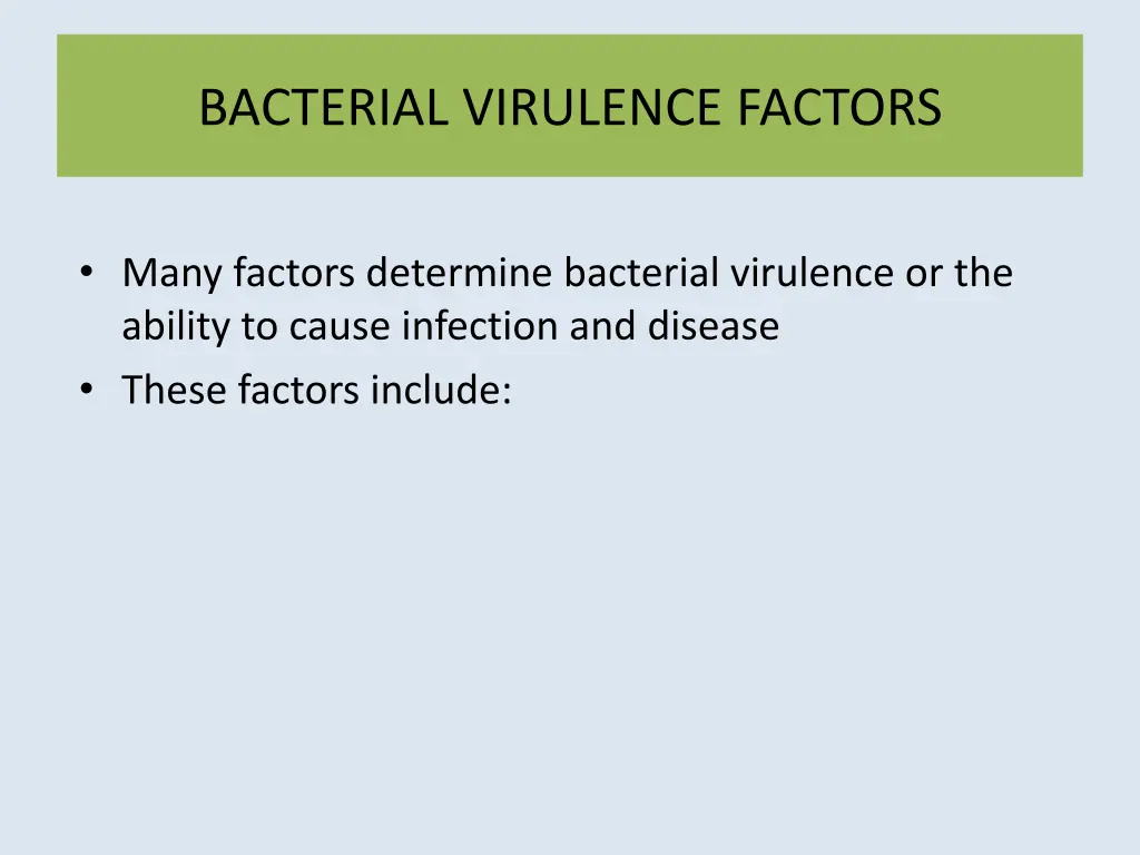 bacterial virulence factors