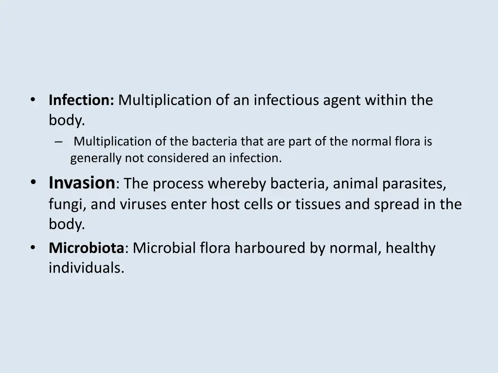 infection multiplication of an infectious agent