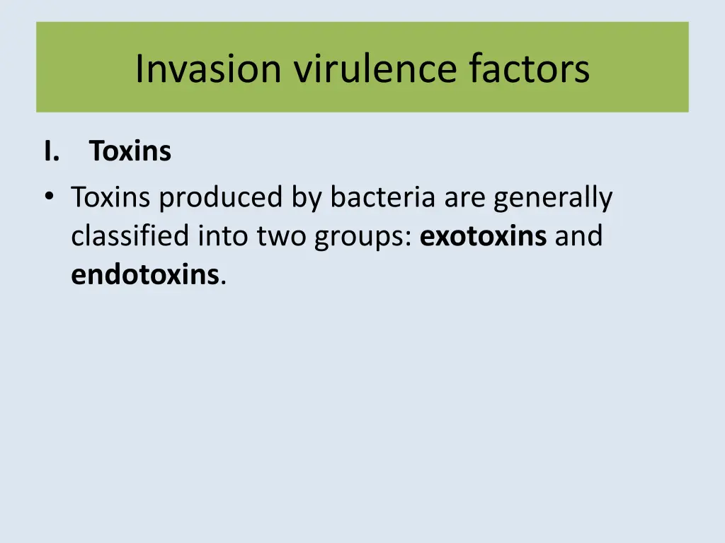 invasion virulence factors