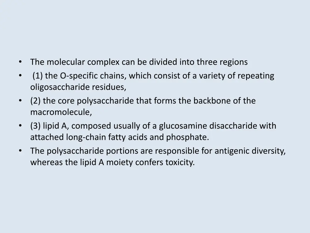 the molecular complex can be divided into three