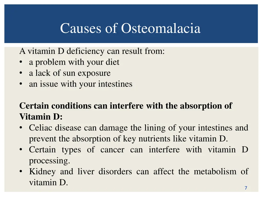 causes of osteomalacia 1