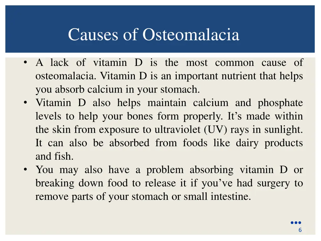 causes of osteomalacia