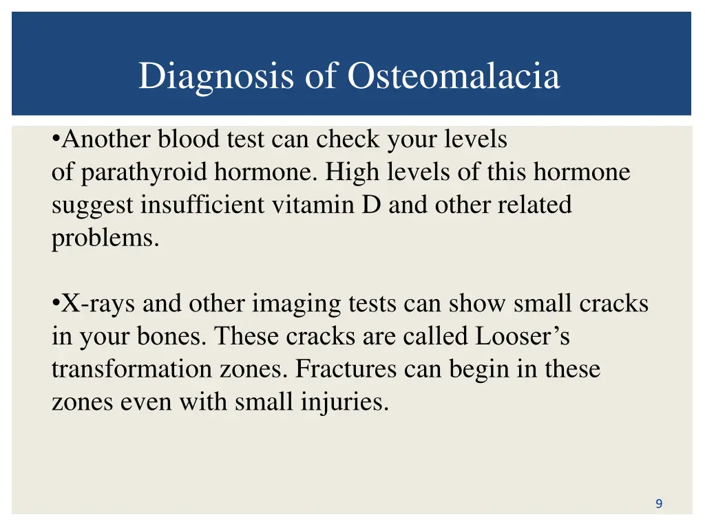diagnosis of osteomalacia 1