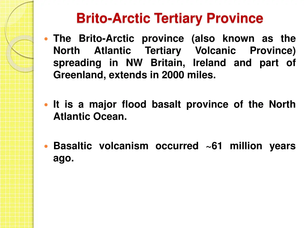 brito arctic tertiary province