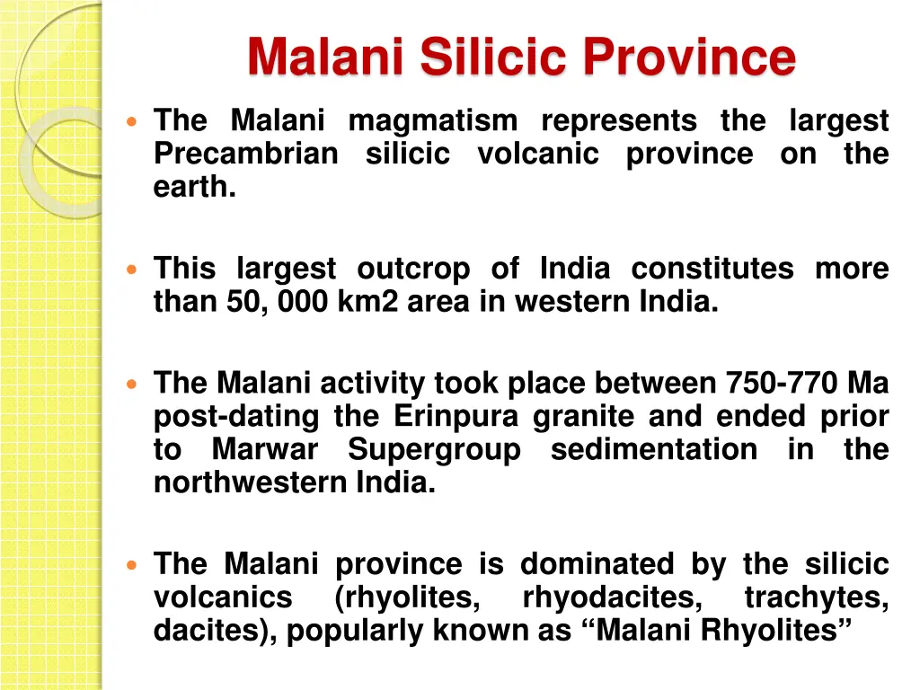 malani silicic province