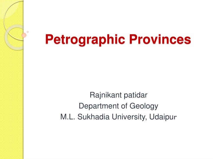 petrographic provinces
