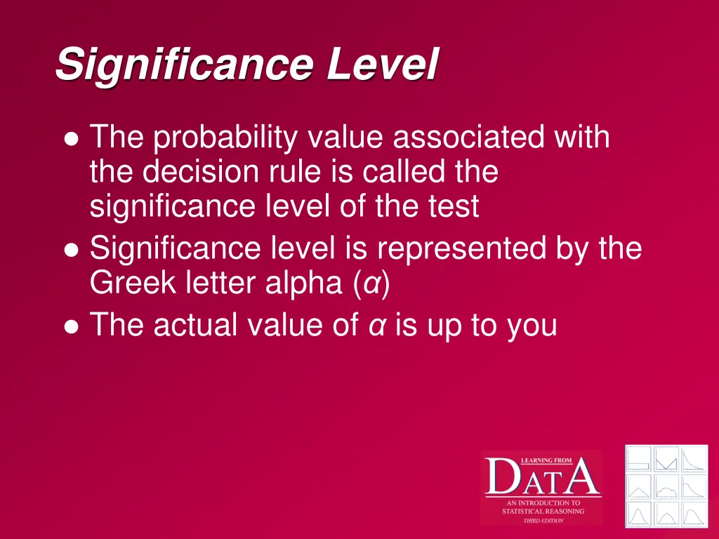 significance level