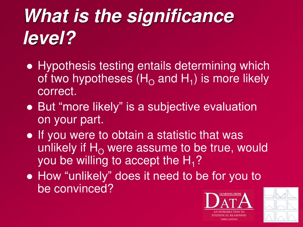 what is the significance level
