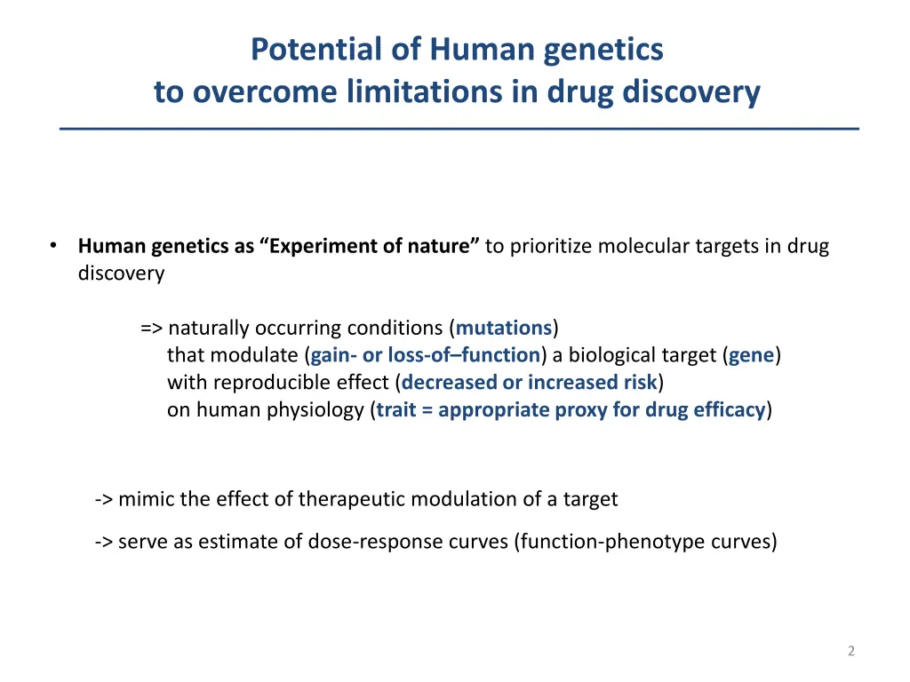 potential of human genetics to overcome