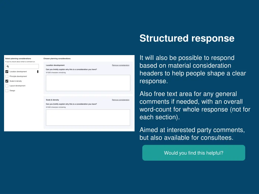 structured response