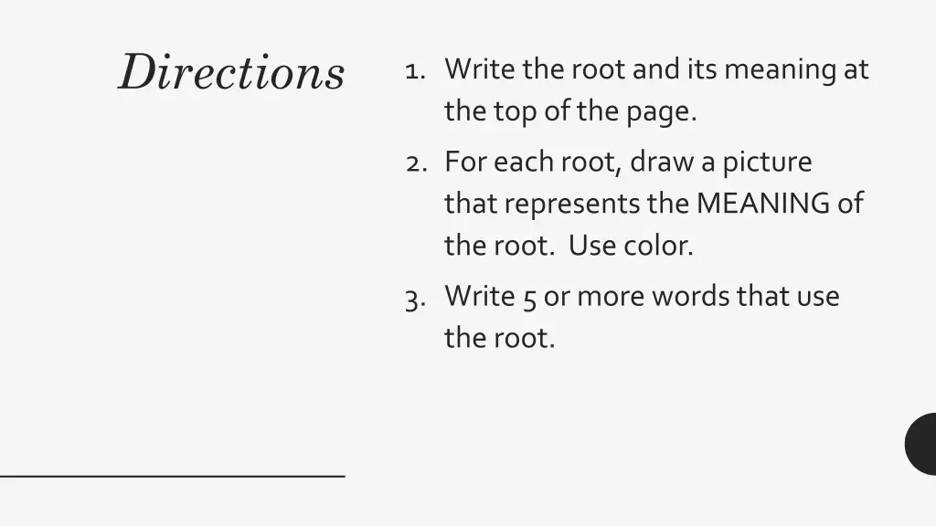 directions