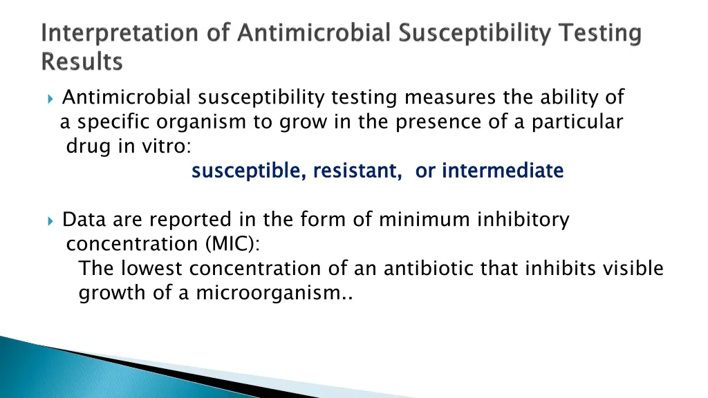 antimicrobial susceptibility testing measures