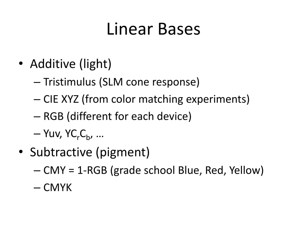 linear bases