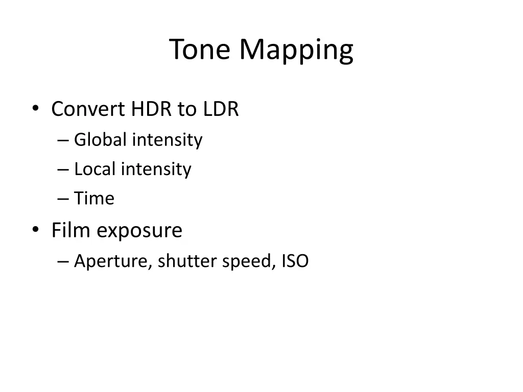 tone mapping