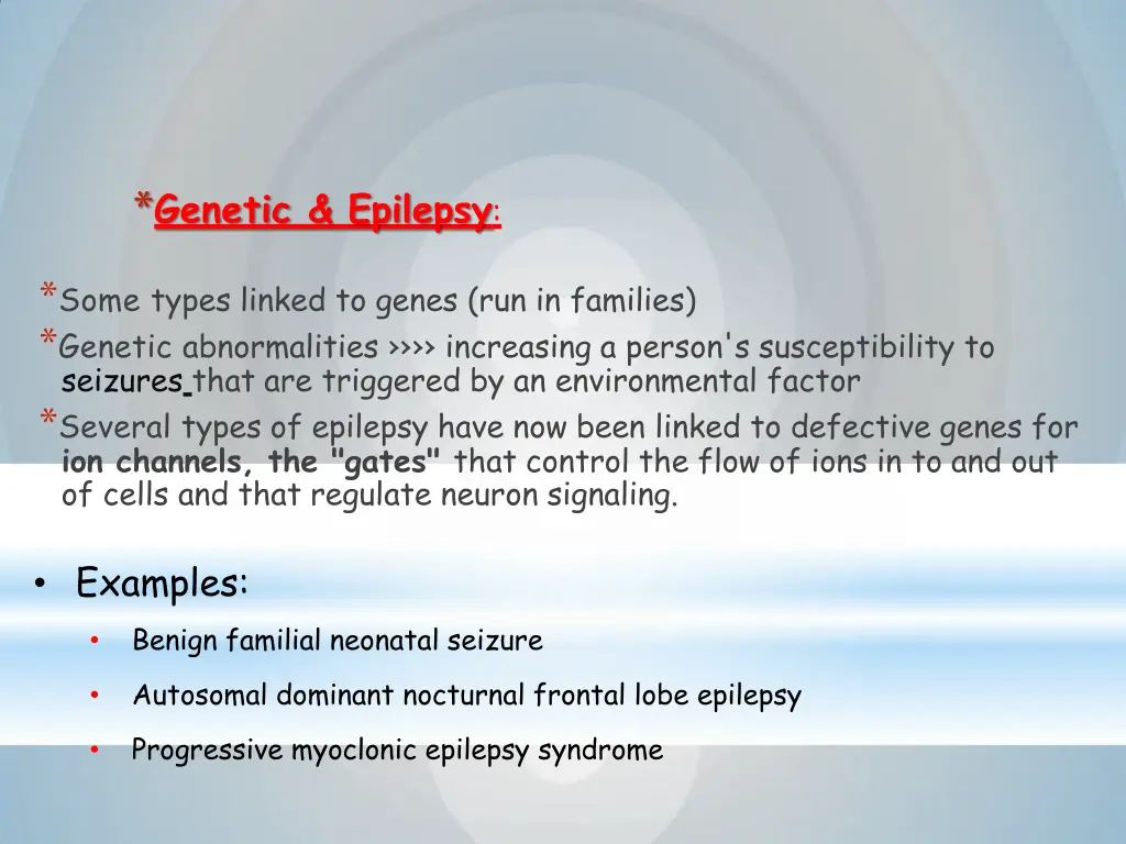 genetic epilepsy