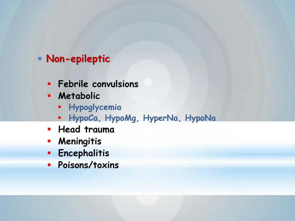 non epileptic