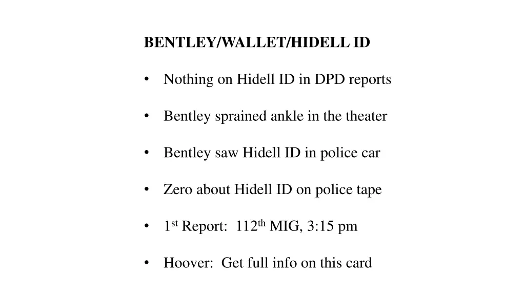 bentley wallet hidell id