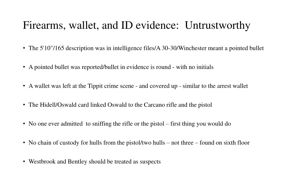 firearms wallet and id evidence untrustworthy