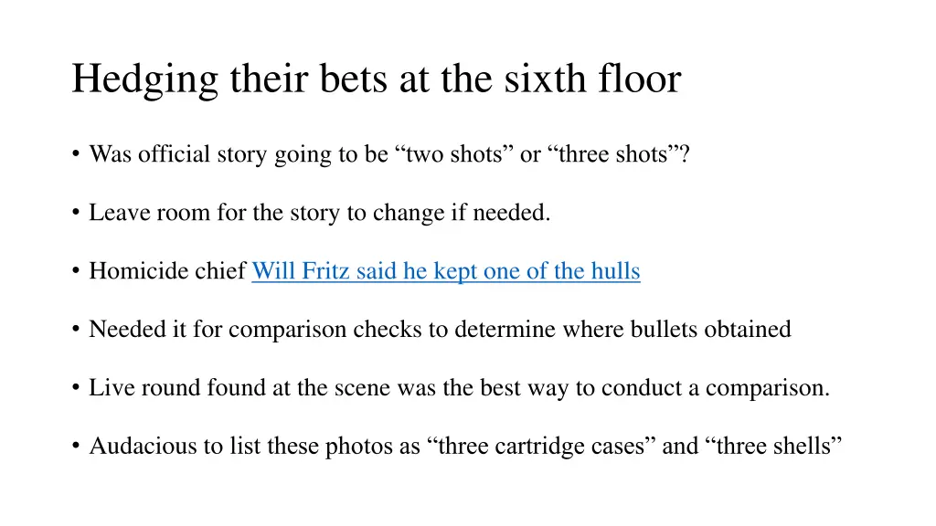 hedging their bets at the sixth floor