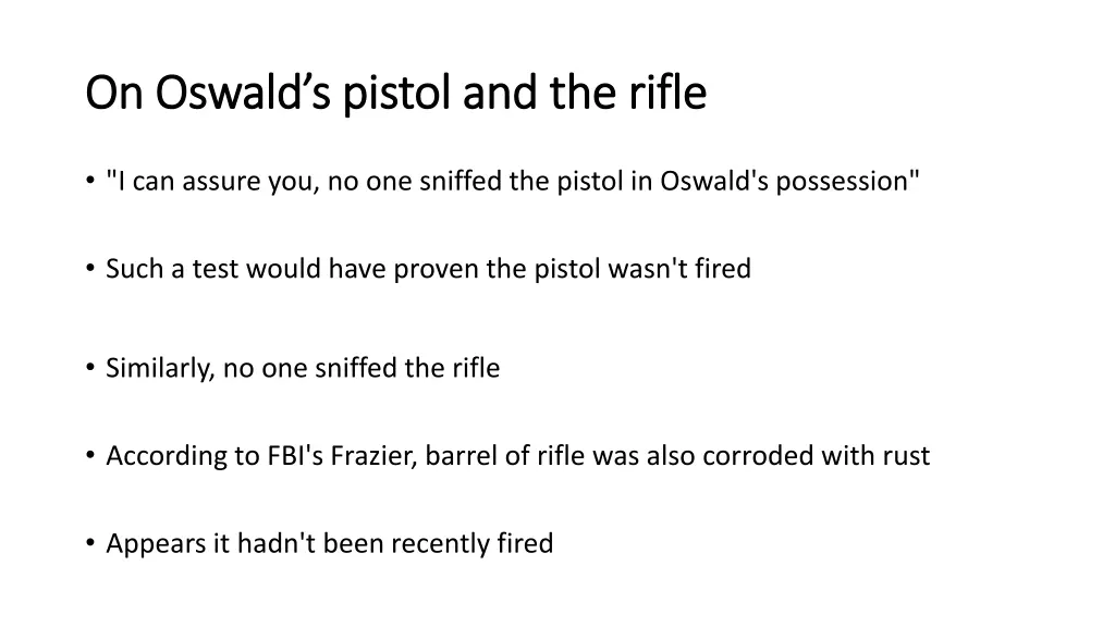 on on oswald s pistol oswald s pistol
