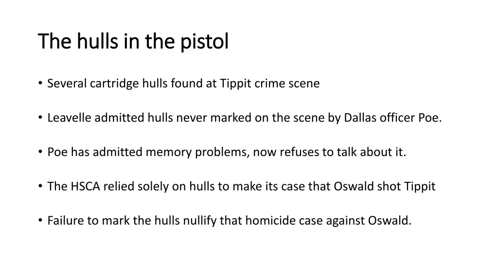 the hulls in the the hulls in the pistol